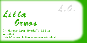 lilla ormos business card